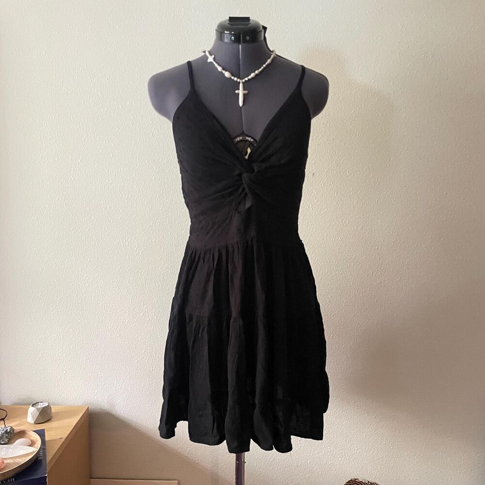 Y2K black mini dress dark cottagecore whimsigoth witchy boho